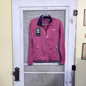 Regatta Great Outdoors Pink Marl Full Zip Fleece Jacket Size Small
